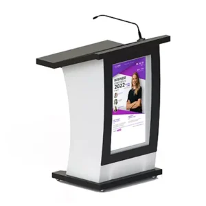 Lectern for Conference System, School Supply Podium Dual Touch Full HD Monitor 32